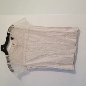 Ann Taylor lace top sz s taupe